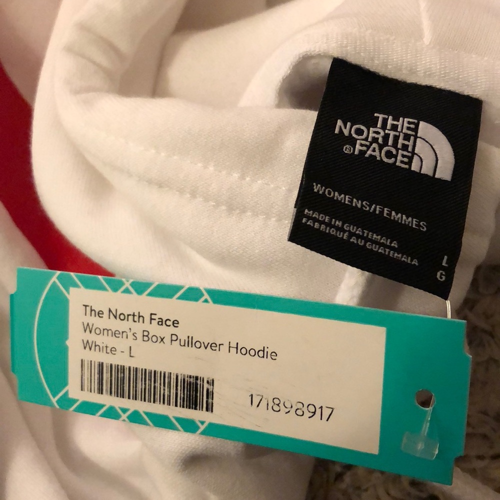 NWT The North Face Box Pullover Hoodie White New L - Picture 4 of 5